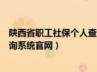 陕西省职工社保个人查询系统（陕西省社会保险网上个人查询系统官网）