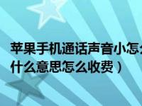 苹果手机通话声音小怎么办已经调到最大（facetime通话是什么意思怎么收费）