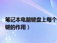 笔记本电脑键盘上每个按键的作用（笔记本电脑键盘上每个键的作用）