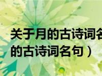 关于月的古诗词名句以及作者及出处（关于月的古诗词名句）