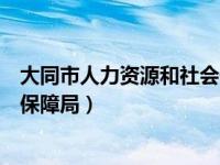 大同市人力资源和社会保障局官网（大同市人力资源和社会保障局）