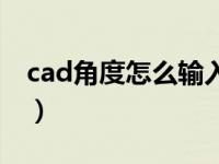 cad角度怎么输入度分秒（cad角度怎么输入）