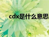 cdx是什么意思医学（cdx是什么意思）