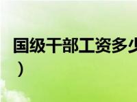 国级干部工资多少一个月（国级干部工资多少）