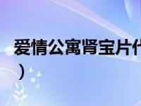 爱情公寓肾宝片代言（爱情公寓肾宝片广告词）