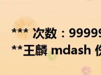 *** 次数：9999999 已用完，请联系开发者***王麟 mdash 伤不起歌词