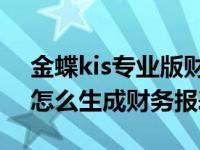 金蝶kis专业版财务流程图（金蝶KIS专业版怎么生成财务报表）