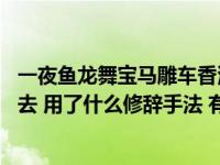 一夜鱼龙舞宝马雕车香满路（宝马雕车香满路 笑语盈盈暗香去 用了什么修辞手法 有什么表达）