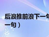 后浪推前浪下一句是什么句子（后浪推前浪下一句）