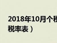 2018年10月个税税率表（2018年10月个税税率表）