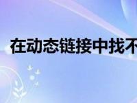 在动态链接中找不到除1以外的程序输入点。