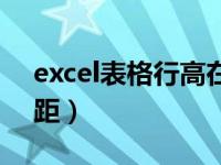 excel表格行高在哪里（excel表格中文字行距）