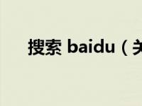 搜索 baidu（关于搜索 baidu的介绍）