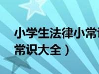 小学生法律小常识10条简短（小学生法律小常识大全）