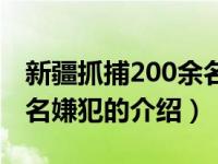 新疆抓捕200余名嫌犯（关于新疆抓捕200余名嫌犯的介绍）