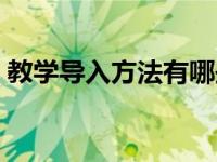 教学导入方法有哪些（教学导入方法有哪些）