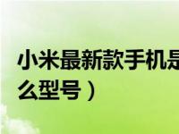 小米最新款手机是什么（小米最新款手机是什么型号）