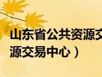 山东省公共资源交易中心官网（山东省公共资源交易中心）