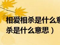 相爱相杀是什么意思?下一句是什么?（相爱相杀是什么意思）