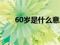 60岁是什么意思（60岁是什么之年）