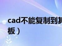 cad不能复制到其他图（cad不能复制到剪贴板）