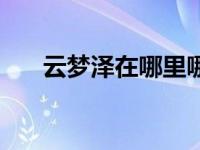 云梦泽在哪里哪个省（云梦泽在哪里）