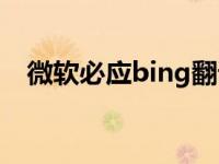 微软必应bing翻译（必应bing在线翻译）