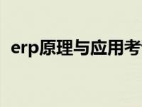 erp原理与应用考试题库及答案（erp原理）