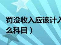 罚没收入应该计入哪个账户（罚没收入计入什么科目）