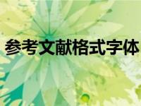 参考文献格式字体（参考文献格式字体大小）