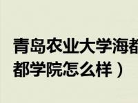 青岛农业大学海都学院位置（青岛农业大学海都学院怎么样）