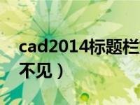 cad2014标题栏如何设置（cad2014标题栏不见）