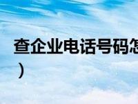 查企业电话号码怎么查（怎么查企业电话号码）