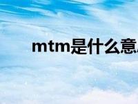 mtm是什么意思（mtm是什么意思）